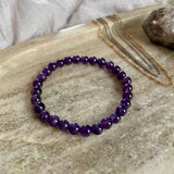 NEU! EDELSTEIN ARMBAND "AMETHYST" (6 mm)