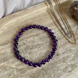 NEU! EDELSTEIN ARMBAND "AMETHYST" (6 mm)