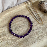 NEU! EDELSTEIN ARMBAND "AMETHYST" (6 mm)