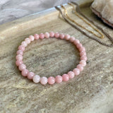 NEU! EDELSTEIN ARMBAND "ROSA ANDENOPAL" (6 mm)