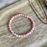 NEU! EDELSTEIN ARMBAND "ROSA ANDENOPAL" (6 mm)
