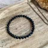 NEU! EDELSTEIN ARMBAND "FALKENAUGE" (6 mm)