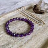 NEU! EDELSTEIN ARMBAND "AMETHYST" (8 mm)