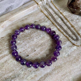 NEU! EDELSTEIN ARMBAND "AMETHYST" (8 mm)