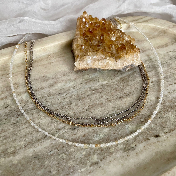 NEU! EDELSTEIN KETTE "CITRIN" (facettiert)